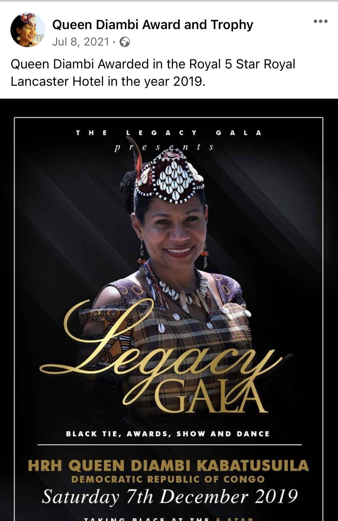 Queen Diambi gala in 5-star hotel with dance